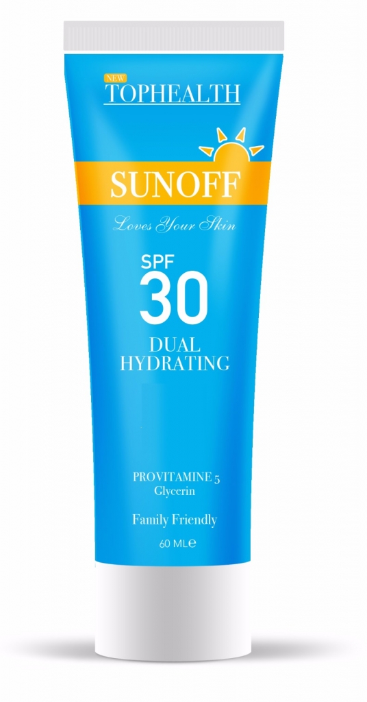Sunscreen  SUNoff+ SPF30 Dual Hydration with Provitamine-5, Glycerin & Vitamin E TOP HEALTH